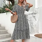 Mode Speciale dameskleding Slanke printjurk — foto 4