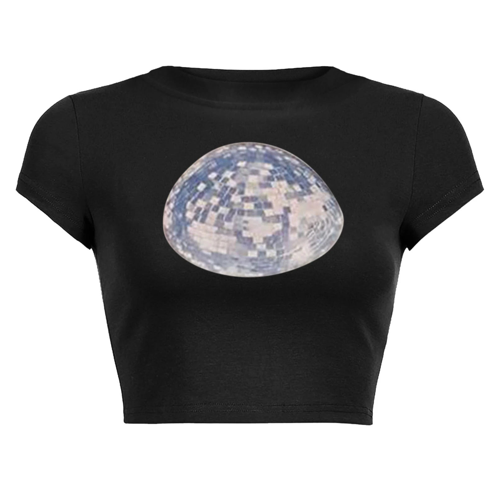 Hot Girl-T-shirt met korte mouwen en ronde hals voor dames — foto 26