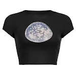 Hot Girl-T-shirt met korte mouwen en ronde hals voor dames — foto 26