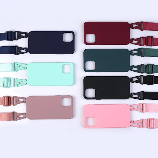 Title 8, Capinha para celular com alça de tecido ajustáv...