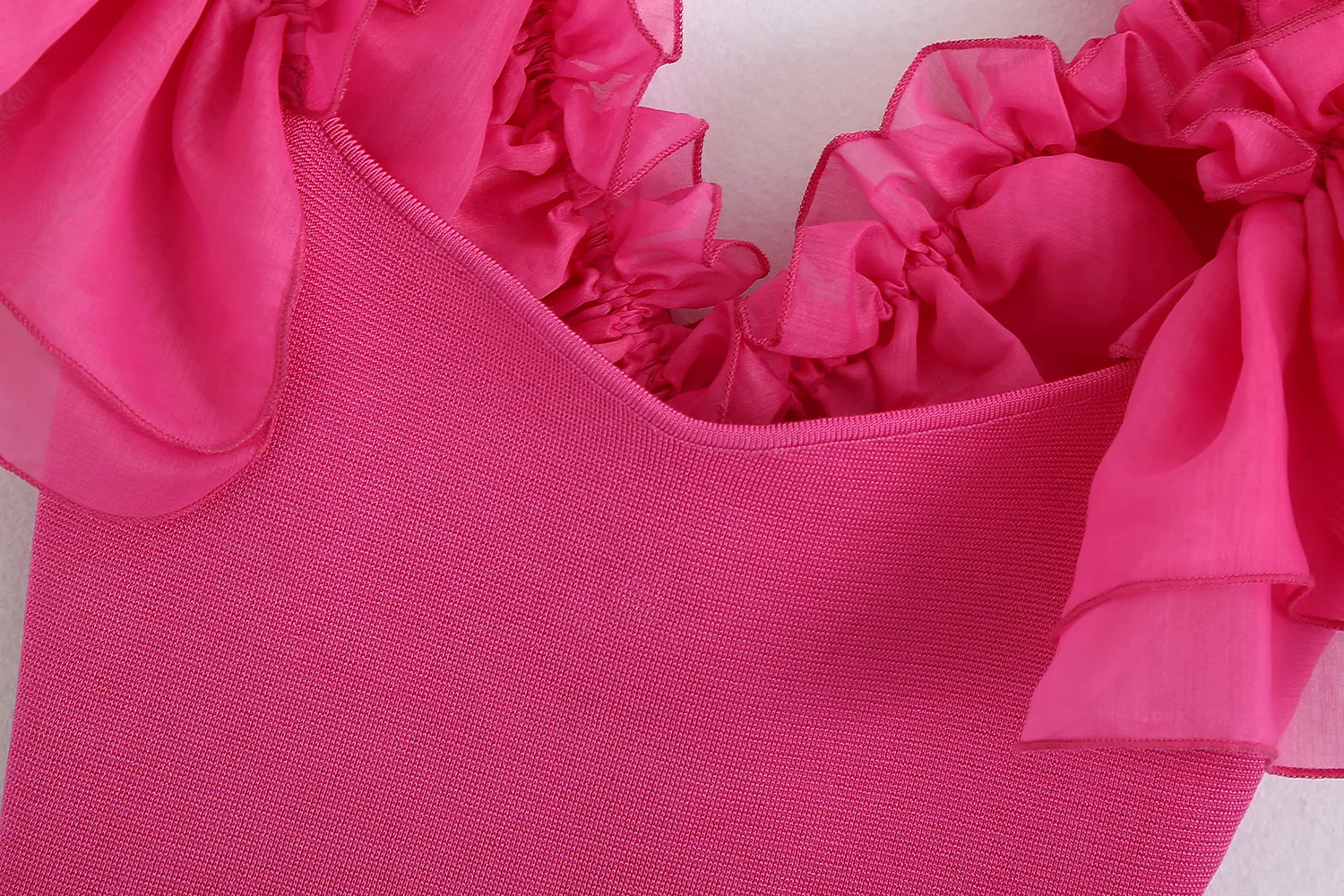 Knit Top With Organza Sleeves — photo 3