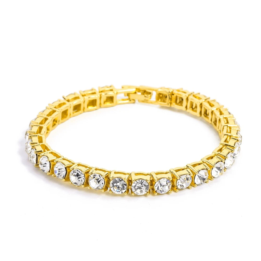 Title 5, Pulseira masculina de diamante com um único dre...