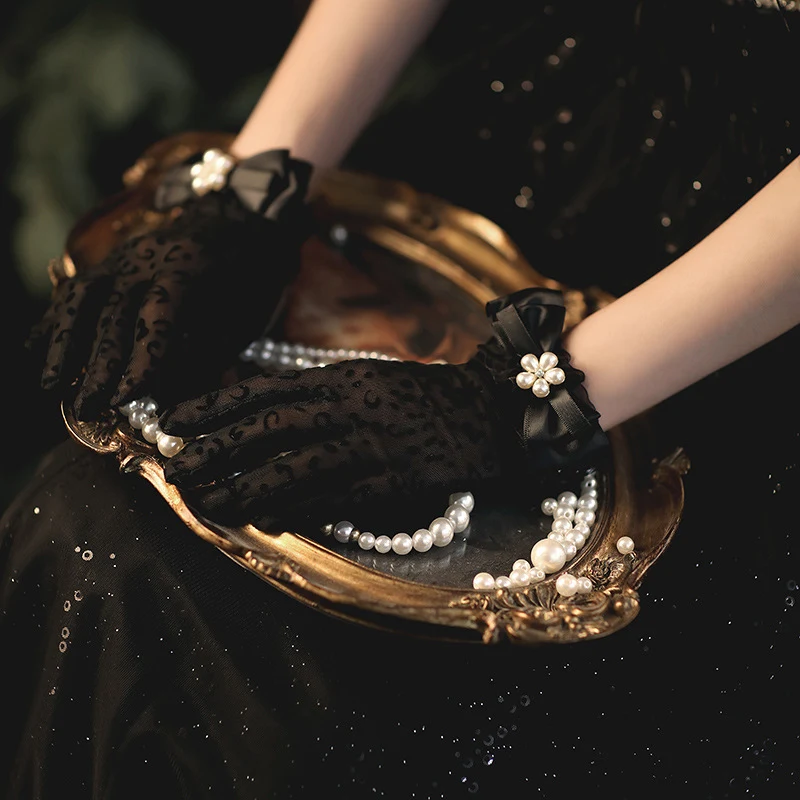 Franse kanten dameshandschoenen Elegante handschoenen voor vrouwen Stijlvolle accessoire voor speciale gelegenheden Maak je outfit compleet — foto 3