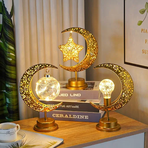 Title 1, LED Modeling Lamp Creative Personality Iron Moo...