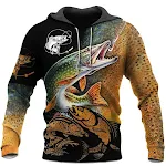 Moletom masculino com capuz, pesca no mar, série Fishing, impressão 3D, suéter. Conforto e estilo para pescadores apaixonados. — foto 7