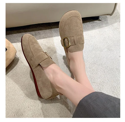 Title 7, Retro Slip-on Shallow Mouth Flat Casual Shoes o...