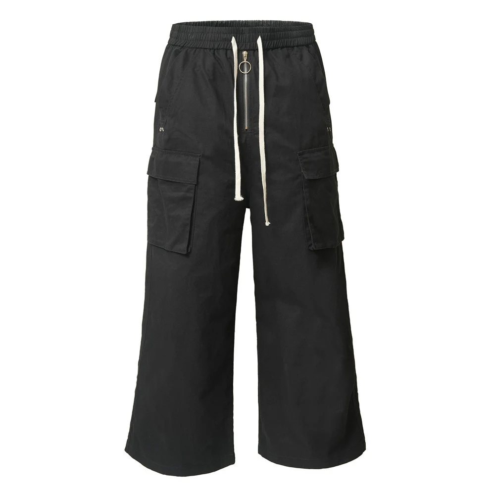 Effen gekleurde casual werkbroek voor heren met meerdere zakken. Comfortabel en functioneel, ideaal voor werk en dagelijks gebruik. — foto 5