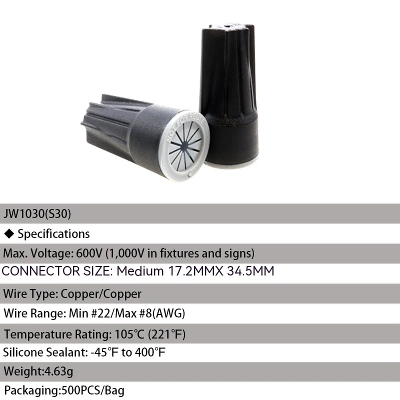 Spiral Waterproof Wire Connector Wiring Cap. Secure and durable waterproof electrical connections. Easy to use wire conn — photo 13