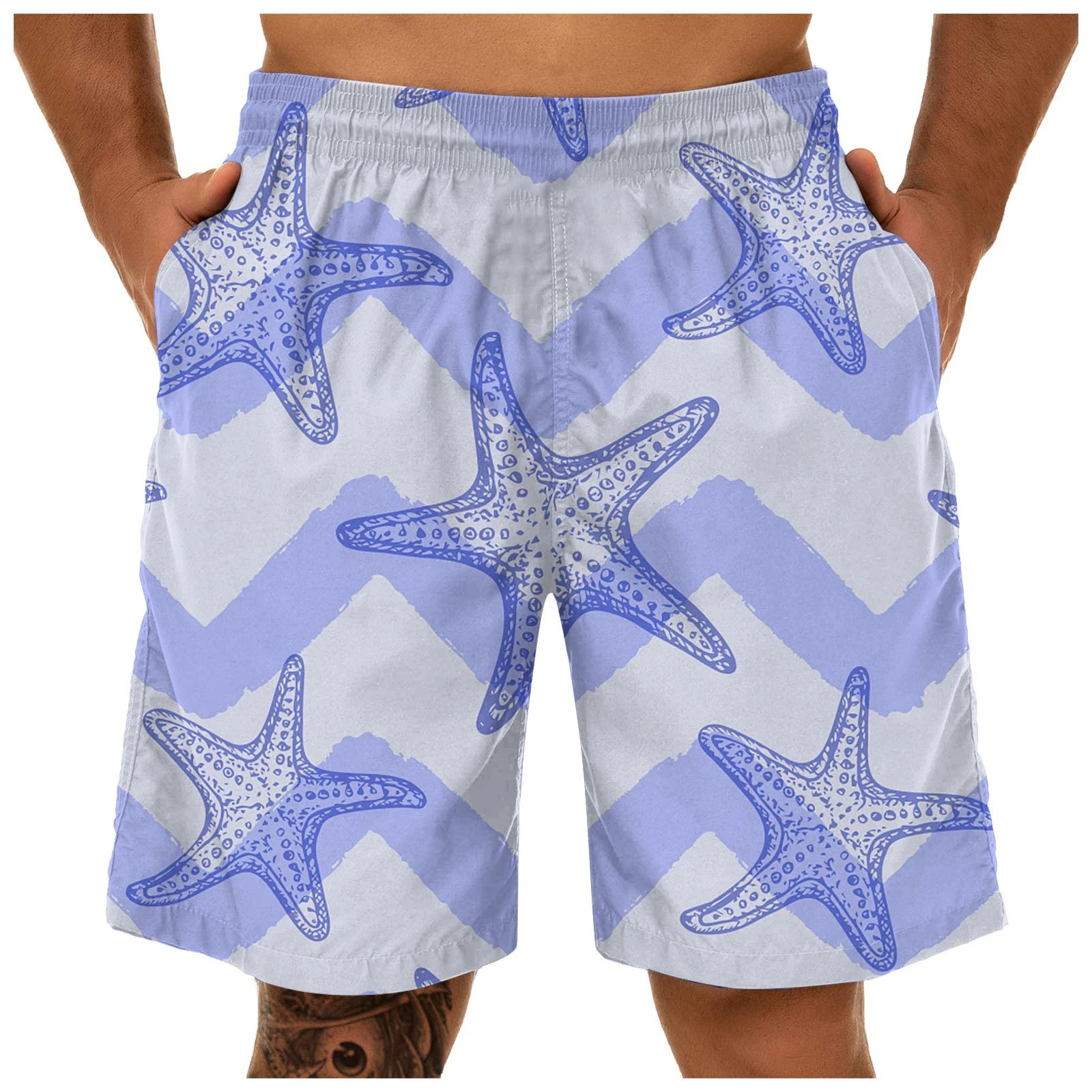 Title 7, Mens Fashion Casual Print Sports Quick Dry Bea...