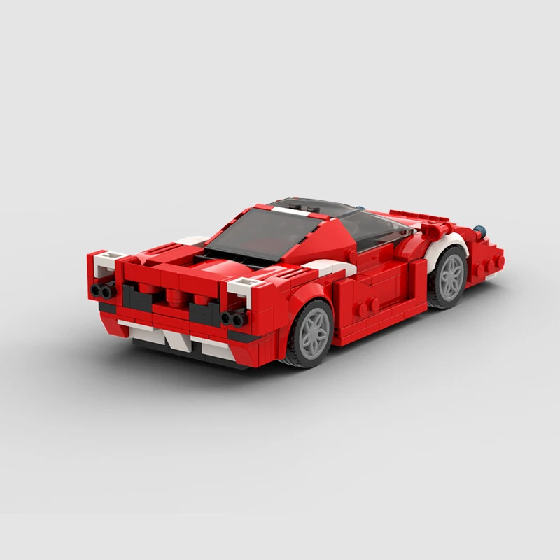 Title 1, Red Super Running 8 Grid Car Assembled Building...