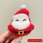 Plush Happy Santa Claus Brooch