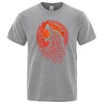 Camiseta de hombre Vikingo Mitología Nórdica Fenrir Lobo Calidad. Camiseta de manga corta para hombre, diseño épico y cómodo para usar. — foto 2