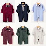 Elegante body de manga larga para bebé estilo camisa de caballero, ideal para ocasiones especiales y comodidad diaria. — foto 1