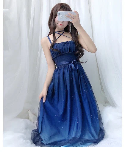 Title 22, Japanese Style Soft Girl Skirt Lolita Starry Sk...