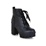 Salto Alto Feminino com Cadarço, Novo Sexy Sola Grossa Punk Sapatos de Neve de Inverno. Botas estilosas para um visual ousado e aquecido. — foto 25