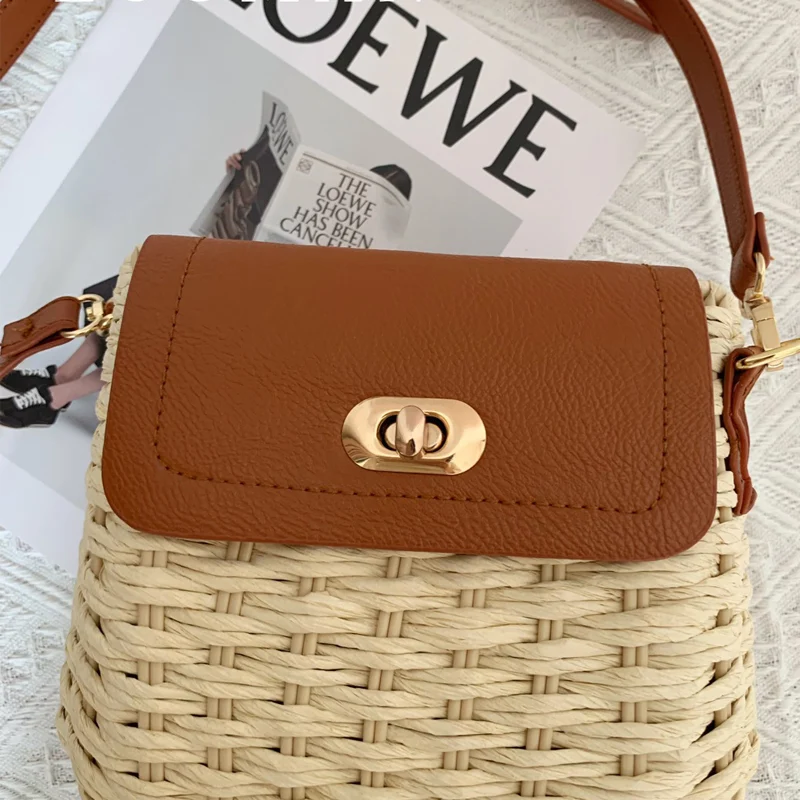 One-shoulder Crossbody Woven Bag All-match Special-interest Design Rattan. Stylish, versatile bag perfect for everyday u — photo 4