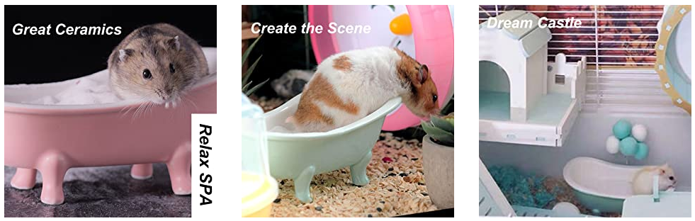 Title 3, Small Animal Hamster Bed Ice Bathtub Accessorie...