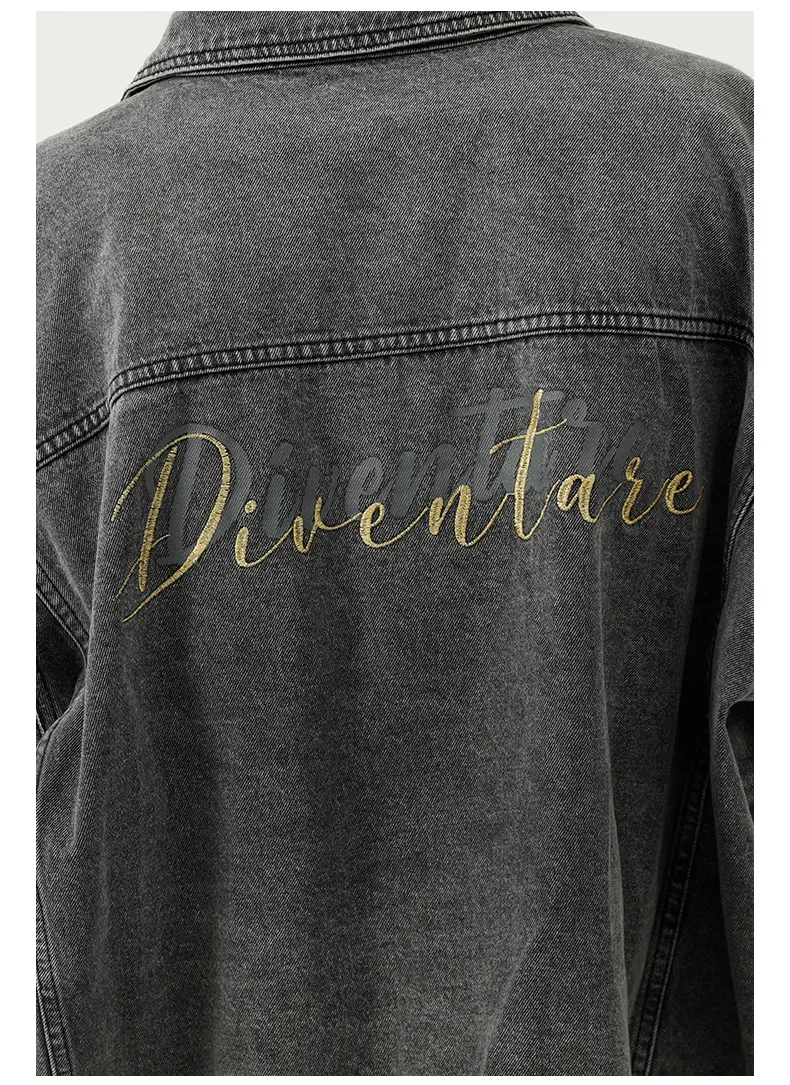 Jaqueta jeans retrô casual masculina, estilo vintage. Perfeita para um visual moderno e despojado, ideal para uso diário e ocasiões informais. — foto 6