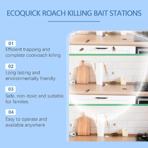 Title 3, Cockroach Bait Stickers for Household Kitchen D...