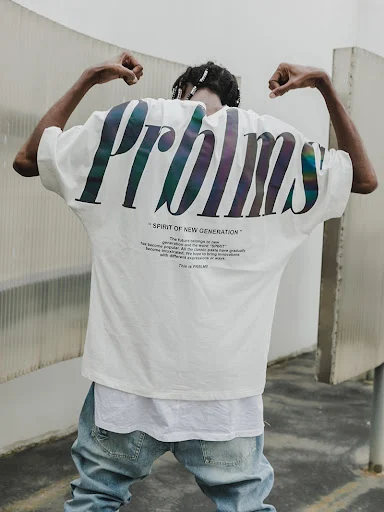 Title 1, Reflective Printed T-shirt Loose Hip Hop Retro ...