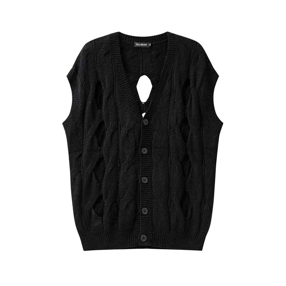 Women's Loose Casual Sweater Vest Coat. Comfortable and versatile sleeveless coat, perfect for layering over shirts or b — photo 12