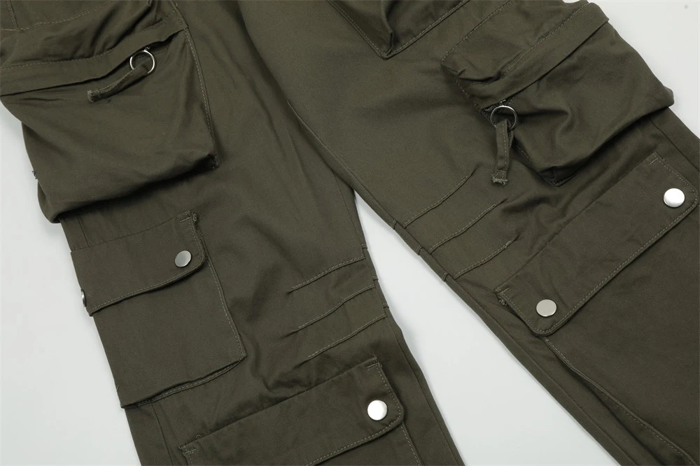 Multi-pocket rits werkbroek tactische broek. Duurzaam, functioneel en met veel opbergruimte. Perfect voor professionals en outdooractiviteiten. — foto 13