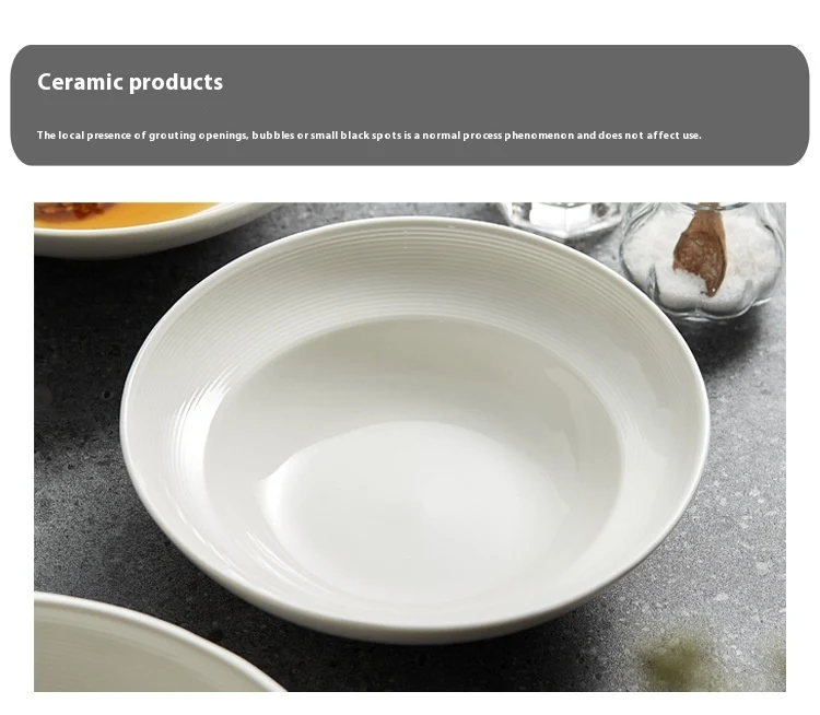 Title 2, Deep Soup Household Noodle Ceramic Soup Large B...