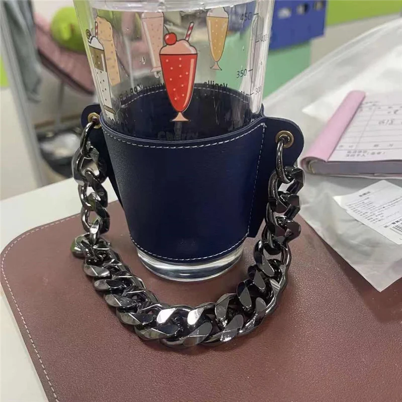 Title 2, PU Leather Portable Detachable Chain Coffee Cup...