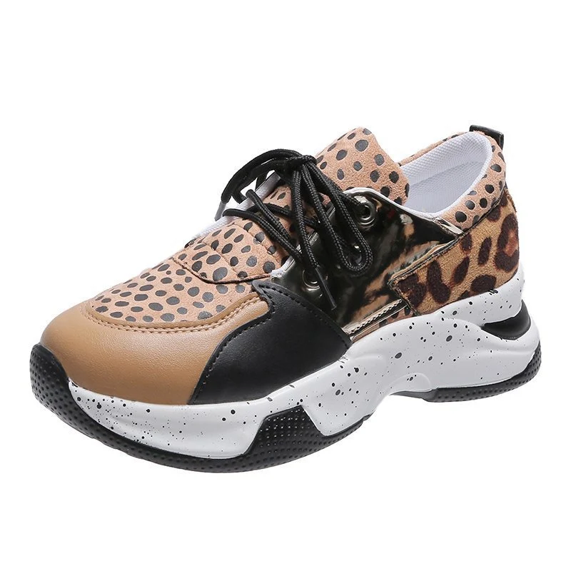 Zapatillas Deportivas Mujer con Cordones y Estampado de Leopardo para Caminar Correr Calzado Deportivo Cómodo y Elegante — foto 2