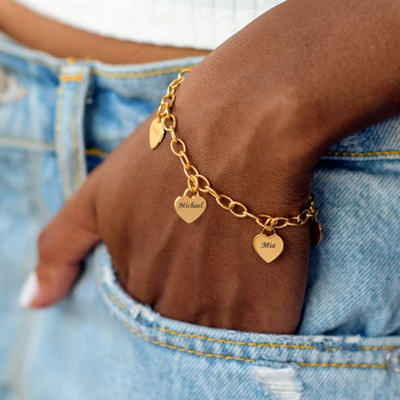 Pulseira Amor Gravada Aço Inoxidável DIY Crie sua joia personalizada. Presente perfeito e duradouro para expressar seus sentimentos e amor. — foto 1