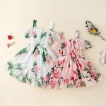 Vestido de princesa de chiffon com alças para meninas, ideal para festas e ocasiões especiais. Confortável e elegante, perfeito para sua filha. — foto 5