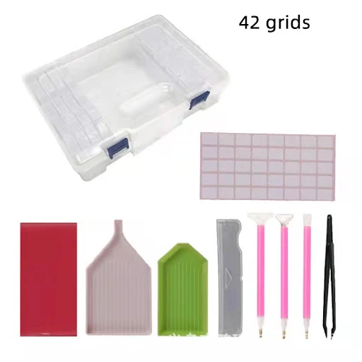 Title 6, 44-Gitter-Perlen-Box Spot Drill Set Werkzeugset...