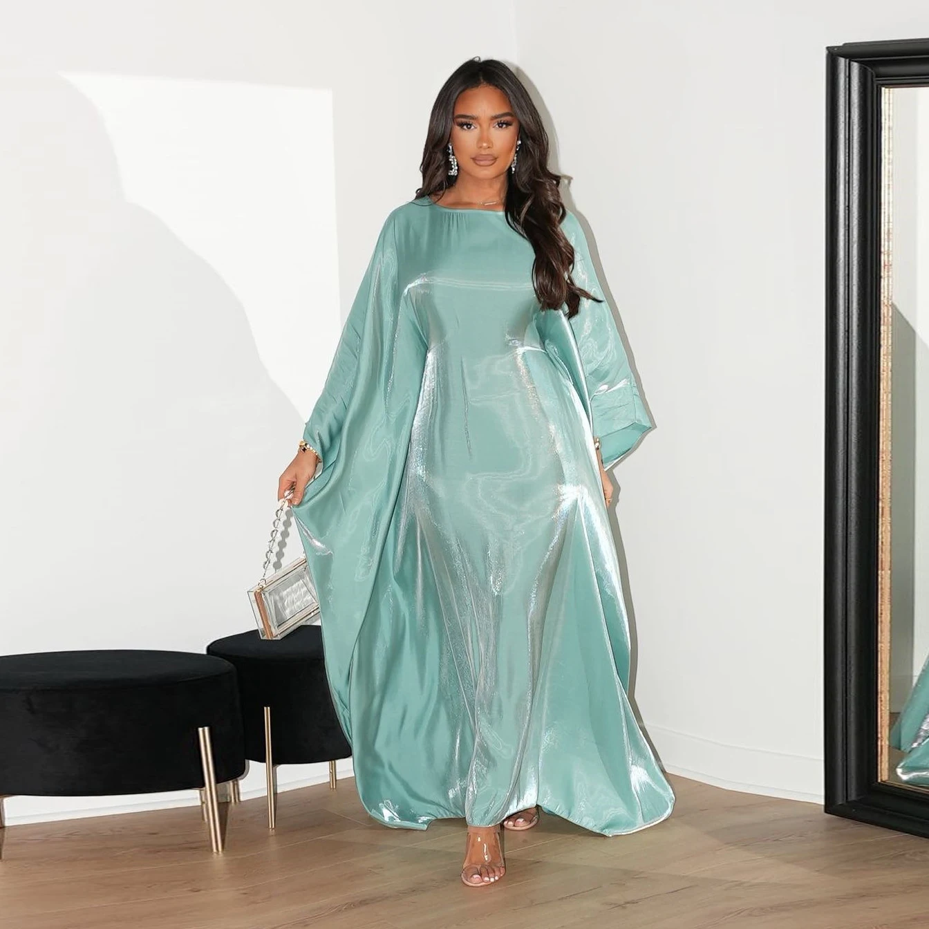 Title 19, Summer Middle East Fashion Fil-Lumiere Satin Wa...