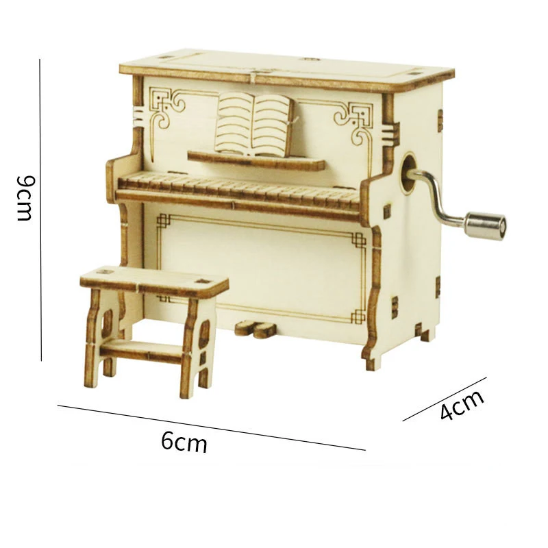 Title 1, Wooden Creative Handmade Assembled Toy Music Bo...