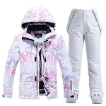 Tuta da sci da donna antivento e idrorepellente per attività all'aperto, protezione completa dalle intemperie, ideale per la neve. — foto 13