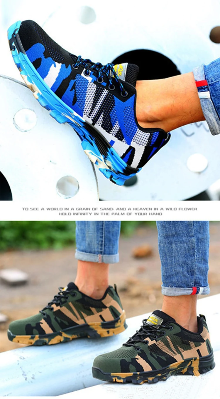 Title 14, Flyknit Safety Work Shoes protect against smash...