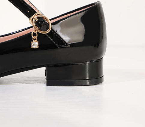 Title 7, Dames Studenten Witte Schoenen Chunky Hak Mediu...