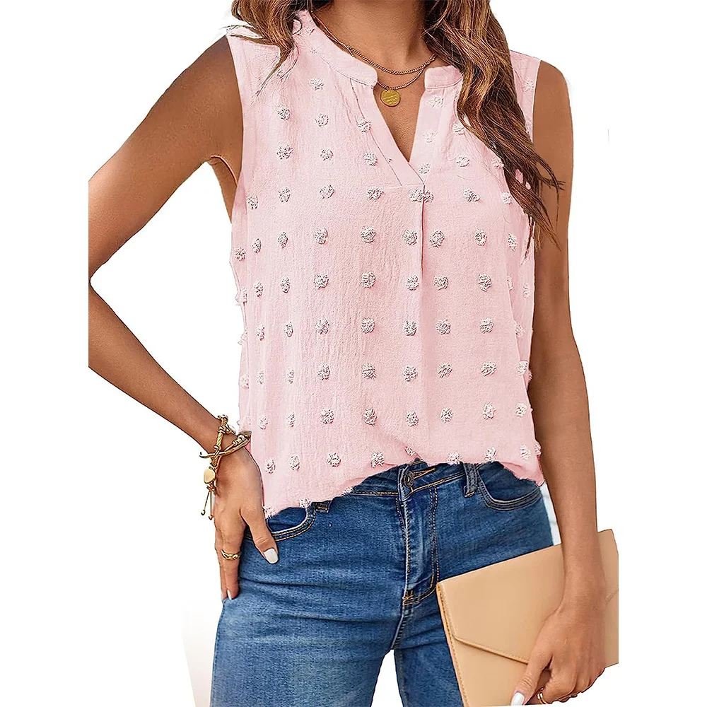 Women's Jacquard Sleeveless V-neck Vest — photo 2