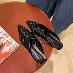 Chinelos de malha fechados de bico fino para mulheres, meia pantufa, conforto e elegância para seus pés em casa, perfeitos para o dia a dia. — foto 6