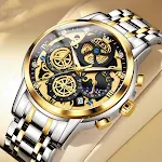 Relógio cronógrafo multifuncional de quartzo masculino. Design elegante e funcionalidade para o homem exigente. Precisão e estilo em um só produto. — foto 2