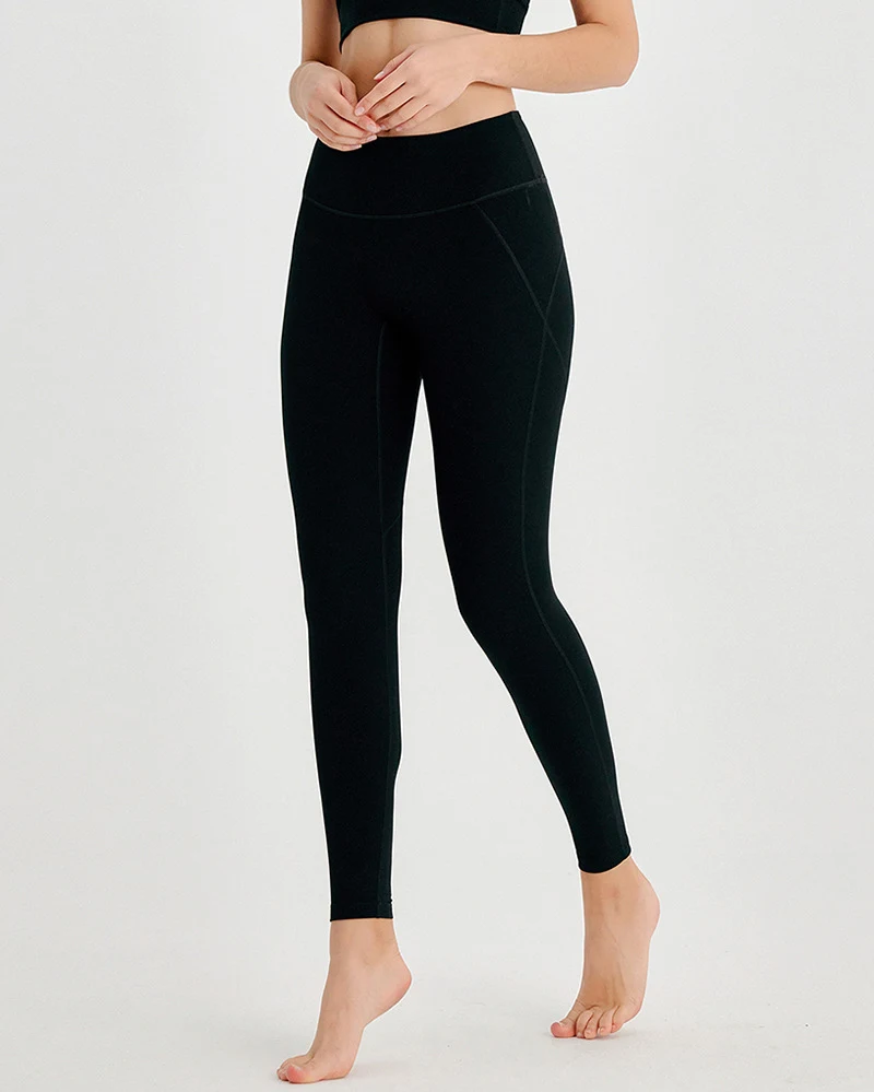 Title 5, Calça legging de yoga feminina nude, cintura al...
