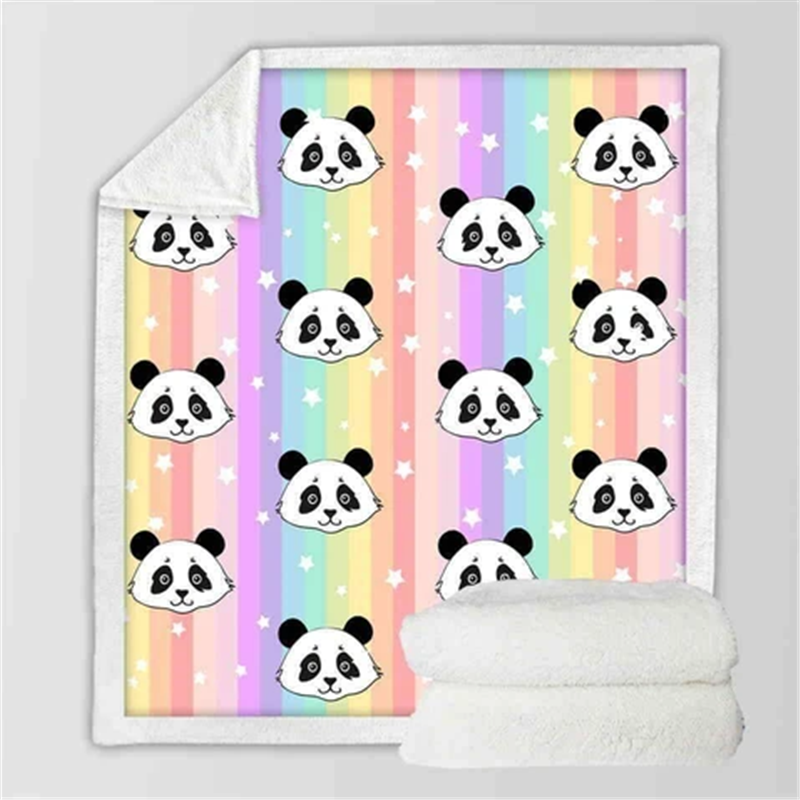 Title 5, Cobertor de flanela Panda Series, macio e aconc...