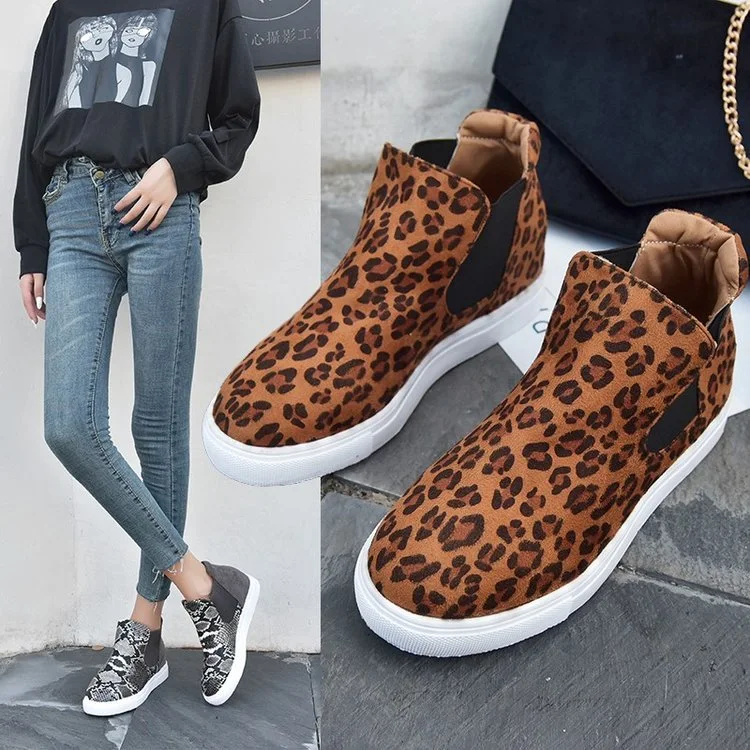 Title 2, Luipaardprint platform casual schoenen. Comfort...