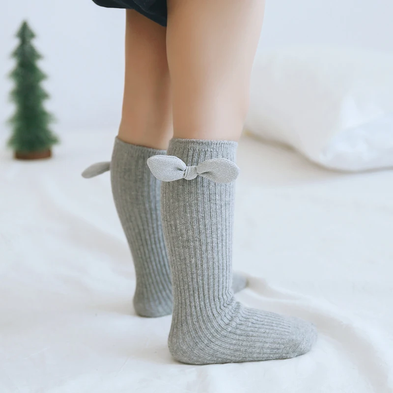 Title 7, Girls Casual Fashion Long Tube Solid Color Sock...