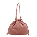 Pure Color Corduroy Personalized Drawstring Fold Small Square Bag, a compact and stylish everyday essential, perfect for — photo 2