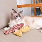 Smešna igračka za mačke Lanena jastuk u obliku ribe Self-hey Cat Savršena za igru i zabavu vaše mačke! Podstiče aktivnost i prirodne instinkte. — foto 1
