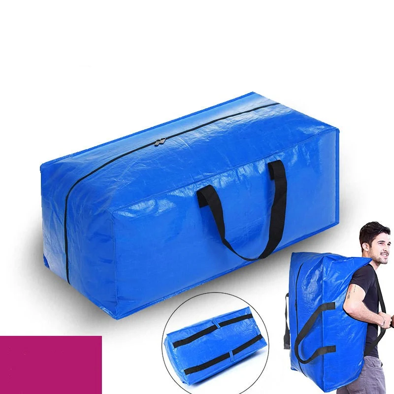 Bolsa de tecido PE de grande capacidade para mudanças, transporte e armazenamento. Resistente, espaçosa, e reutilizável, ideal para tudo. — foto 2