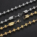Herenketting met 8mm roestvrijstalen kogelketting en kreeftsluiting, stijlvol en duurzaam. — foto 8