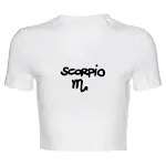 Dames T-shirt met korte mouwen en ronde hals, casual letterprint, comfortabel en stijlvol, ideaal voor dagelijks gebruik, gemakkelijk te combineren — foto 15