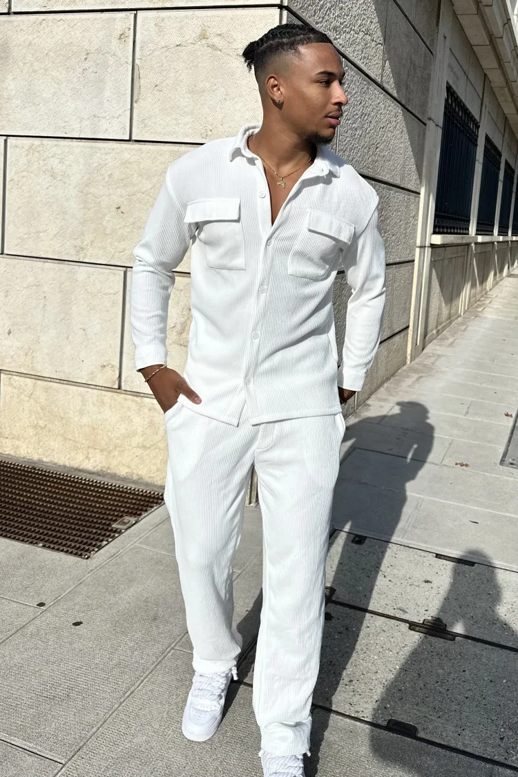 Title 11, Nuova camicia da uomo a maniche lunghe con revers